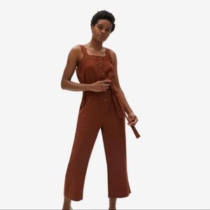Everlane Linen Jumpsuit in Rosewood